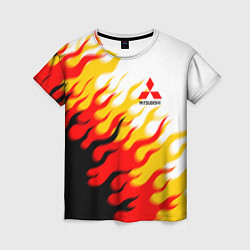 Женская футболка Mitsubishi трехступенчатый огонь