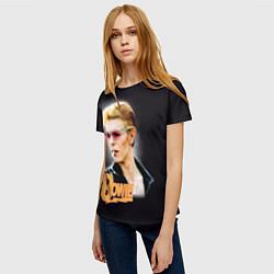 Футболка женская David Bowie Smoking, цвет: 3D-принт — фото 2