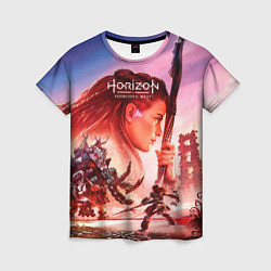 Футболка женская Horizon Forbidden West game poster, цвет: 3D-принт