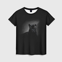 Женская футболка Пантера в лучах света
