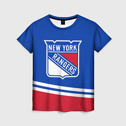 Футболка женская New York Rangers Нью Йорк Рейнджерс, цвет: 3D-принт