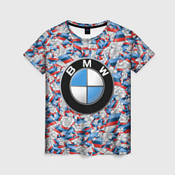 Футболка женская BMW M PATTERN LOGO, цвет: 3D-принт