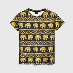 Женская футболка Золотые слоны