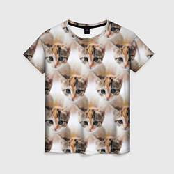 Женская футболка Маленький котенок паттерн