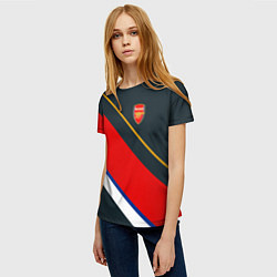 Футболка женская Arsenal арсенал football, цвет: 3D-принт — фото 2