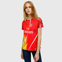 Футболка женская Arsenal арсенал фк, цвет: 3D-принт — фото 2