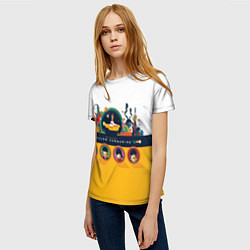 Футболка женская Yellow Submarine Мультфильм 3D, цвет: 3D-принт — фото 2