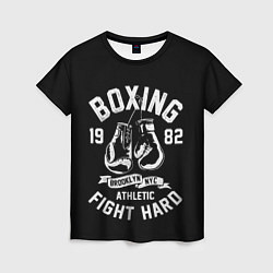 Женская футболка БОКС, БОКСЕРСКИЕ ПЕРЧАТКИ BOXING