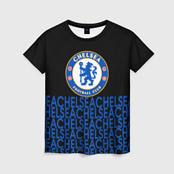 Женская футболка Chelsea челси паттерн
