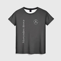 Женская футболка Mercedes карбоновые полосы