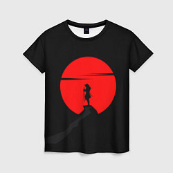 Женская футболка SAMURAI RED MOON