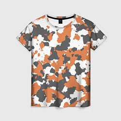 Женская футболка Orange Camo