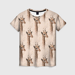 Женская футболка Голова жирафа паттерн