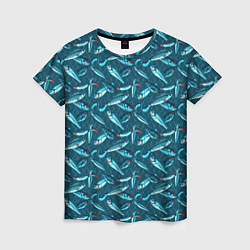 Женская футболка Воблеры рыбки