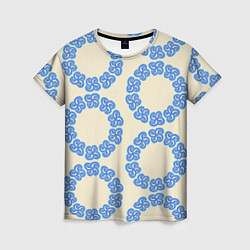 Женская футболка Круговой орнамент из цветка
