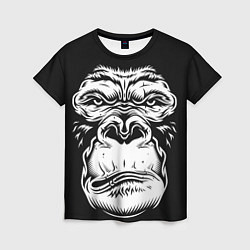 Женская футболка Морда гориллы