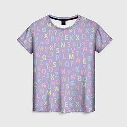 Женская футболка Разноцветные буквы