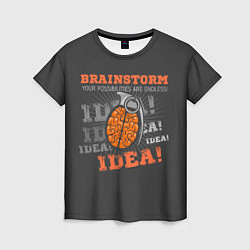 Женская футболка Мозговой Штурм Brainstorm