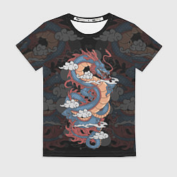 Футболка женская ЯПОНСКИЙ ДРАКОН ЯПОНСКИЙ ЗМЕЙ, цвет: 3D-принт