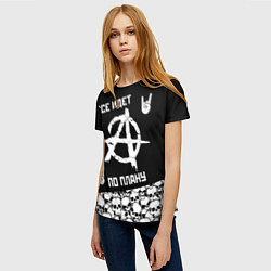 Футболка женская Всё идёт по плану черепа, цвет: 3D-принт — фото 2