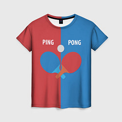 Женская футболка PING PONG теннис