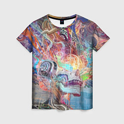 Женская футболка Cyber skull Vanguard pattern