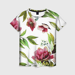 Женская футболка Цветы Воздушные