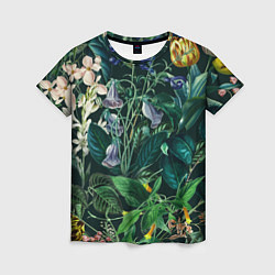 Женская футболка Цветы Темный Сад