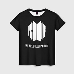 Женская футболка BTS WE ARE BULLETPROOF БТС - мы пуленепробиваемые