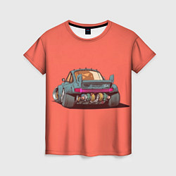 Женская футболка Cyber car