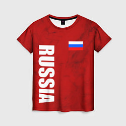 Футболка женская RUSSIA - RED EDITION - SPORTWEAR, цвет: 3D-принт