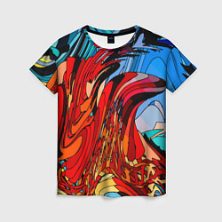 Женская футболка Abstract color pattern Fashion 2022