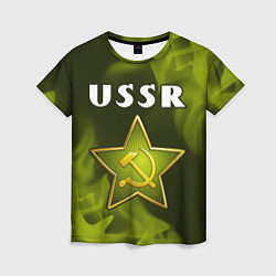 Женская футболка USSR - ЗВЕЗДА - Огонь