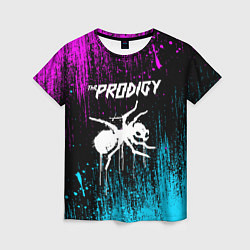 Женская футболка The prodigy neon