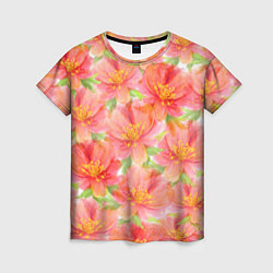 Женская футболка Необычные цветы
