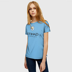 Футболка женская Manchester City ФОДЕН Домашняя форма 2223, цвет: 3D-принт — фото 2