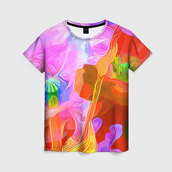 Женская футболка Красочный цветочный паттерн Весна - Лето 2025 Colo