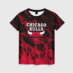 Женская футболка CHICAGO BULLS ЧИКАГО БУЛЛС МОЛНИИ