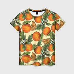 Женская футболка Узор Апельсиновое настроение