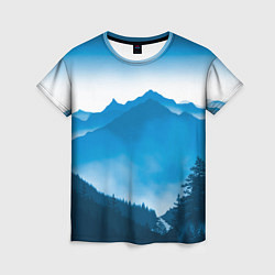 Женская футболка Горы Лес