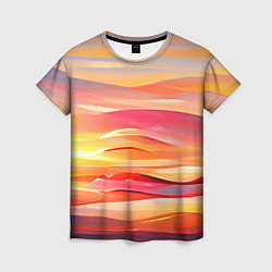 Женская футболка Закатное солнце