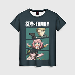 Женская футболка SPY X FAMILY СЕМЬЯ ШПИОНА ЛОЙД, АНЯ, ЙОР