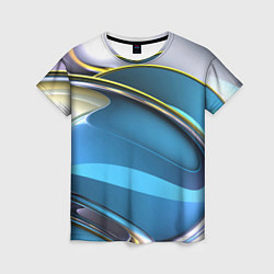 Женская футболка Абстрактная объёмная композиция Abstract three-dim