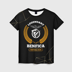 Женская футболка Лого Benfica и надпись Legendary Football Club на