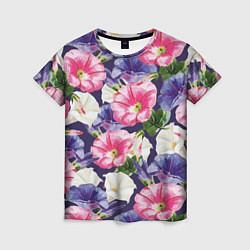 Женская футболка Цветы Петунии
