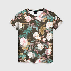 Женская футболка Цветы Розы Садовые