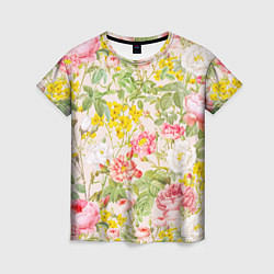 Женская футболка Цветы Летнии Английские Розы