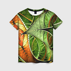 Женская футболка Растительный абстрактный фрактальный паттерн Veget