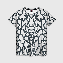 Женская футболка Animal Black and White Pattern