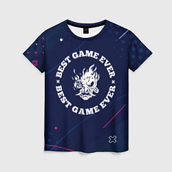 Женская футболка Символ Cyberpunk 2077 и надпись Best Game Ever